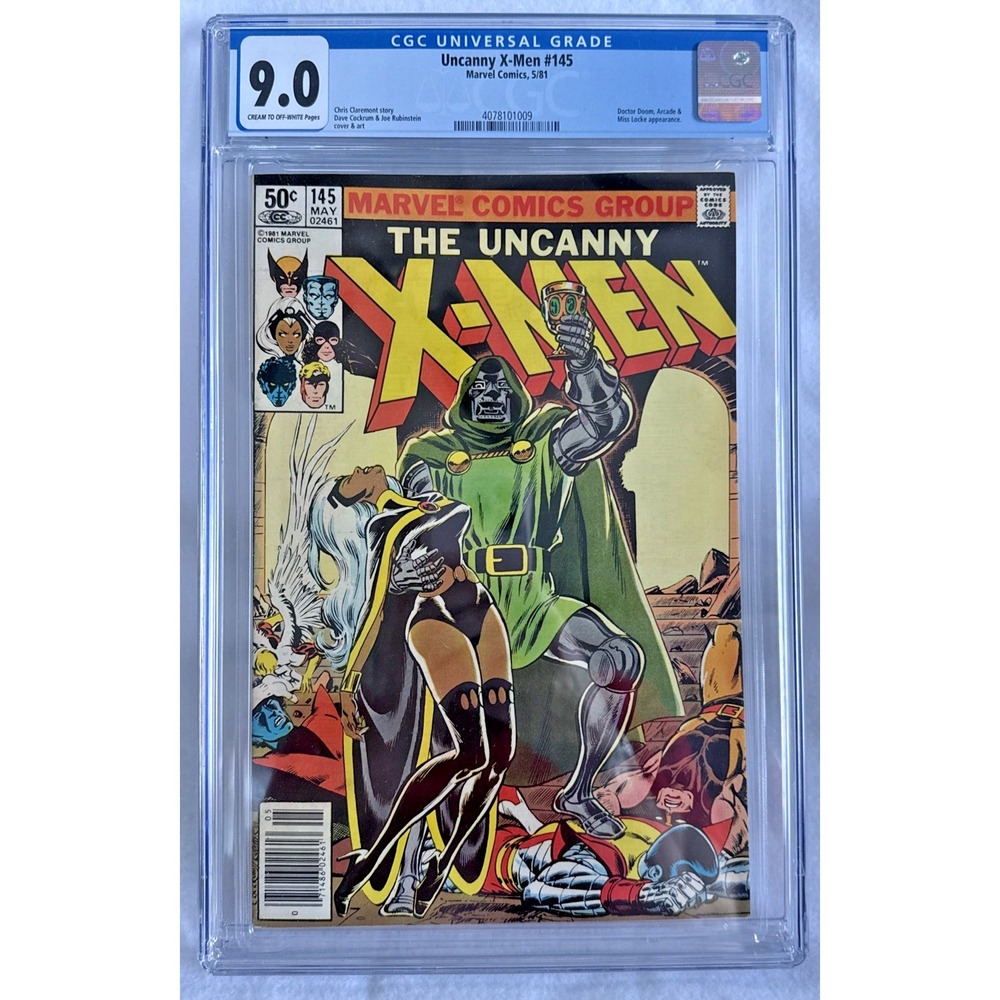 Marvel Comics Uncanny X-Men #145 Doctor Doom CGC 9.0 1981 Key Issue